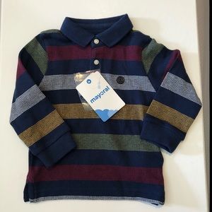 New Mayoral baby boys long sleeve polo shirt 9 mo